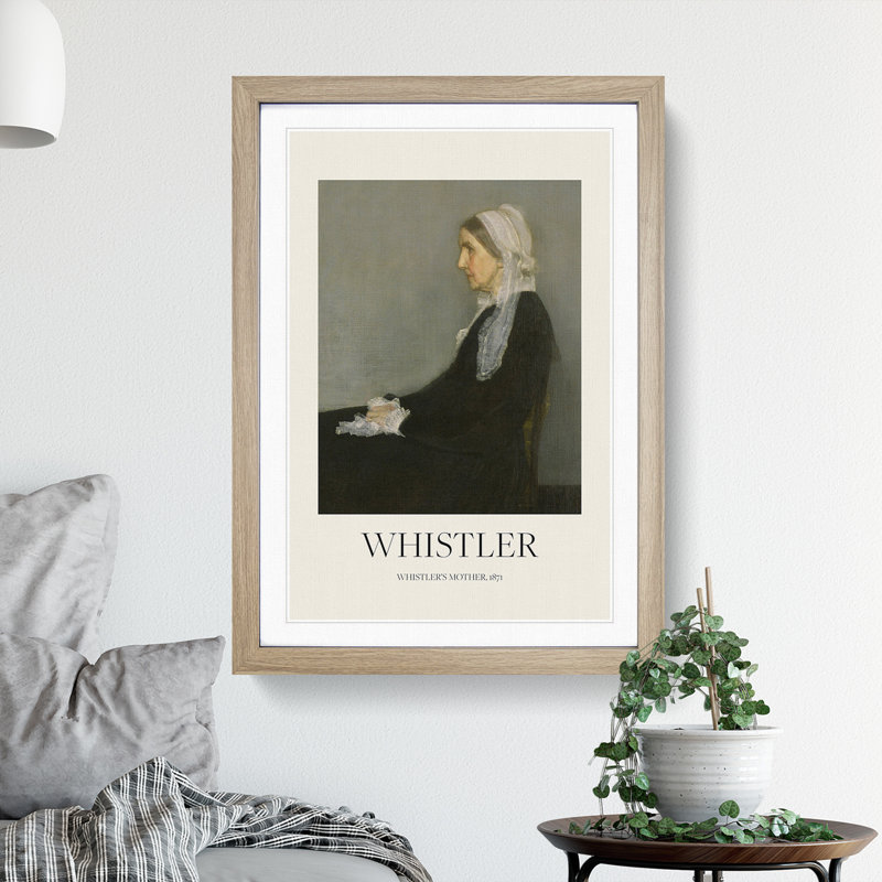 Artists Mother Vol.2 by James Mcneill Whistler - Picture Frame Graphic Art, 65cm H x 48cm W x 2cm D, Oak Framed
