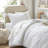 Gigi White Clipped Jacquard Tufted 3-Piece Full/Queen Comforter Set-111192728-111192730