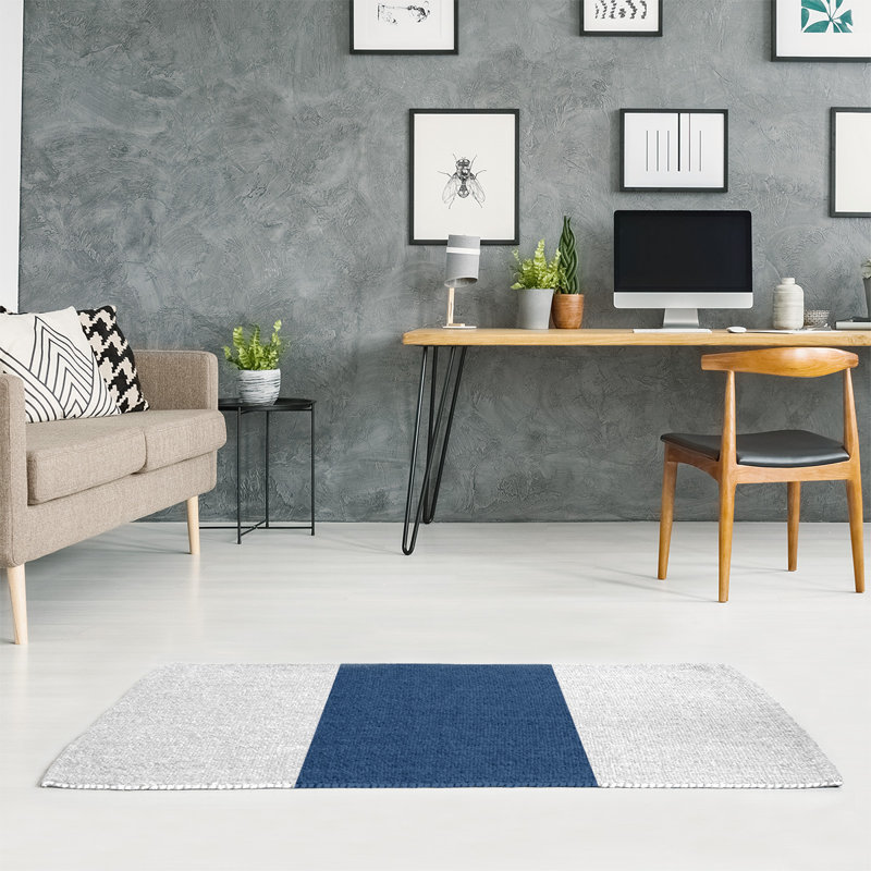 Chenille Striped Indoor Rug, Rectangle 4' x 6'