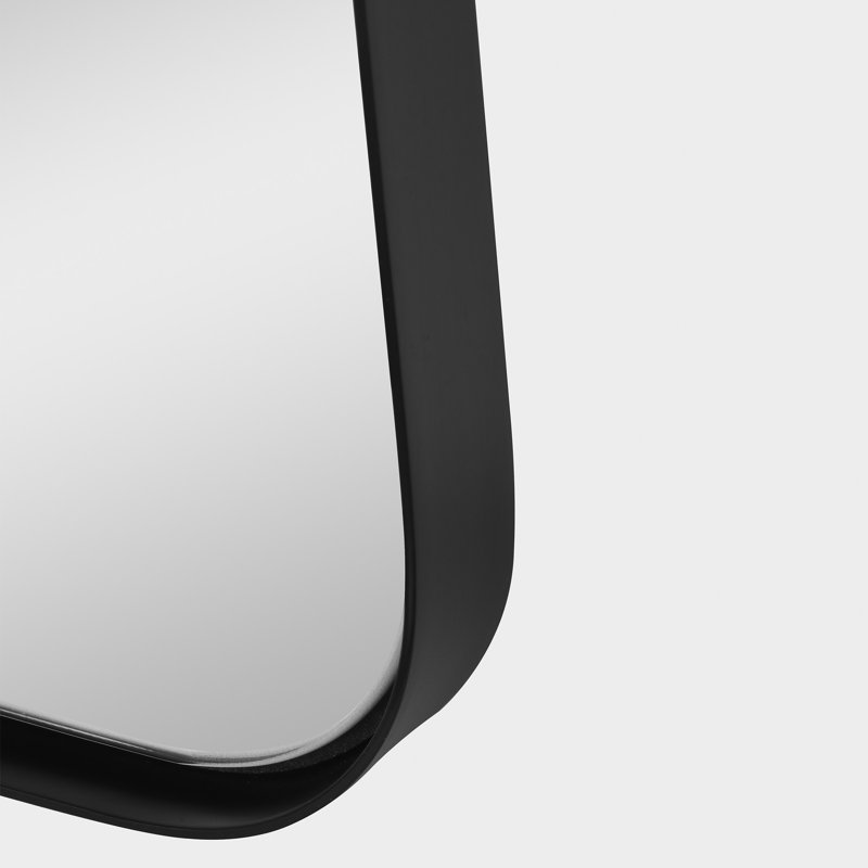 Planer Medium Rectangular Mirror from Generation Lighting , 36" x 24", Matte Black