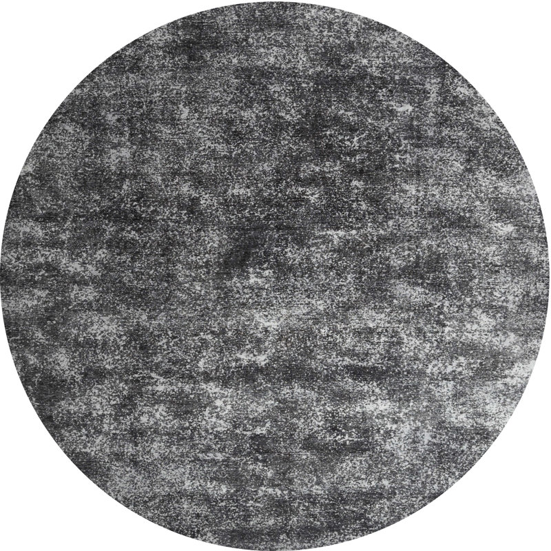 Tapis gris/brun zone contemporaine, Rond 6 pi