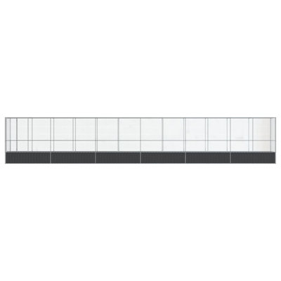 Vidaxl Aviary With Extension Silver 492.3"X42.1"X83.5" Steel