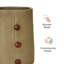 Vase Niraan Ecomix avec perles en bois