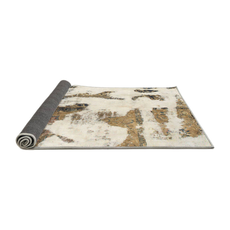 Smelterville Abstract Indoor Rug, Round 6'