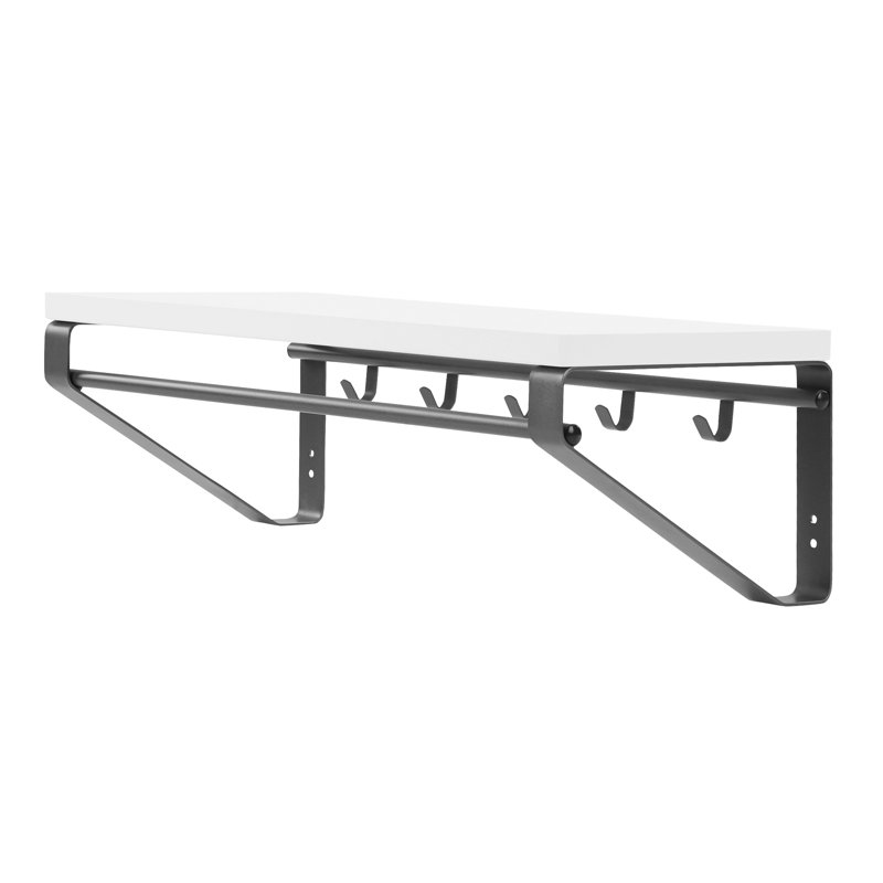 Metal Wall 5 - Hook Wall Mounted Coat Rack
