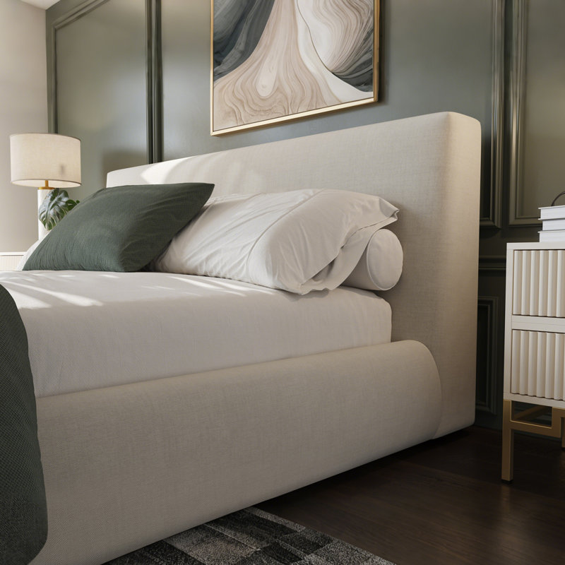 Valencia Aubrey King Size Bed Frame, Light Grey