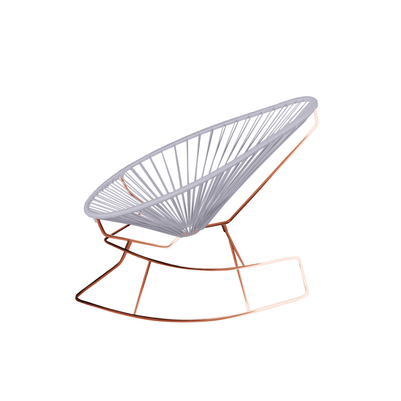 Chaise berçante intérieure / extérieure Acapulco, Transparent / cuivre