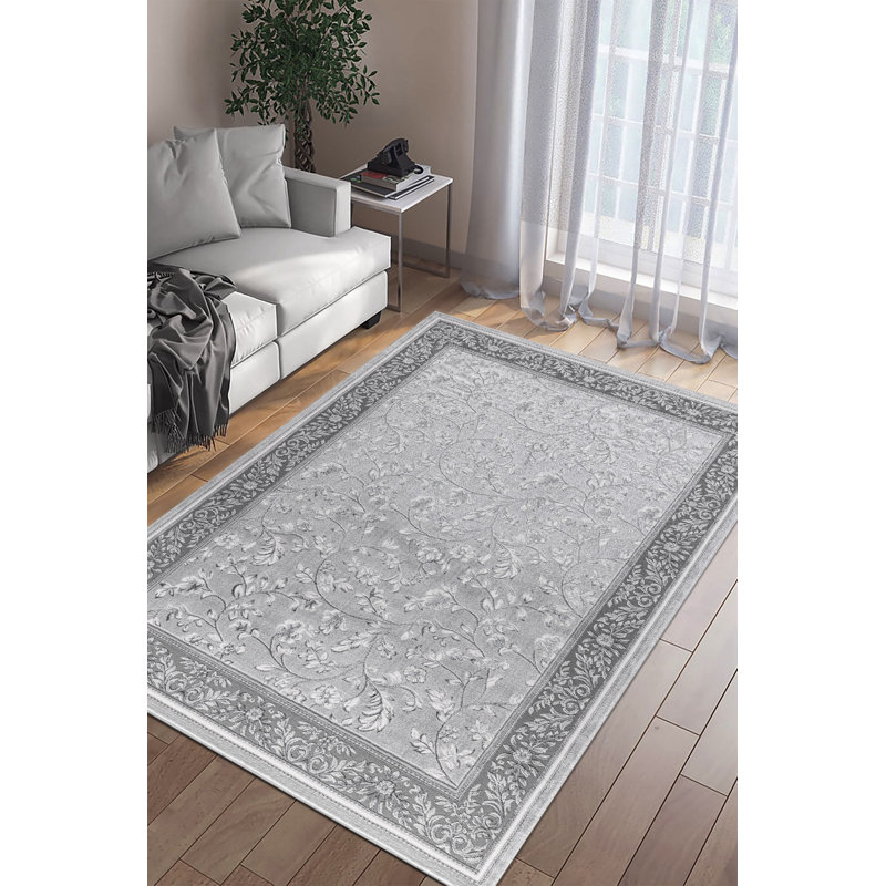 Ashiah Floral Indoor / Outdoor Area Rug, Rectangle 60 x 110 cm