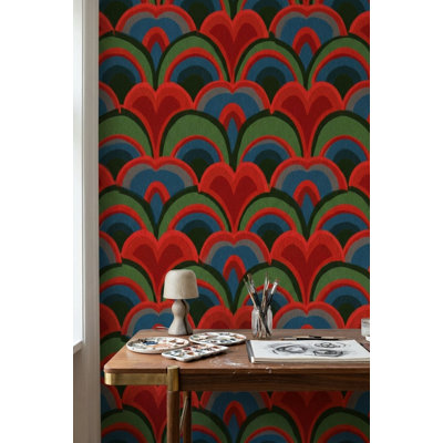 Papier peint à motif géométrique
