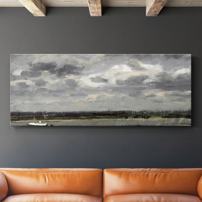 Série nautique-CCDXLVII- Toile tendue avec châssis - Prêt à être accroché, H 20 po x l 50 po