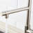 Pull Down Kitchen Faucet In Brushed Nickel - Modern Single Handle Hot And Cold Water Sink For Commercial With
