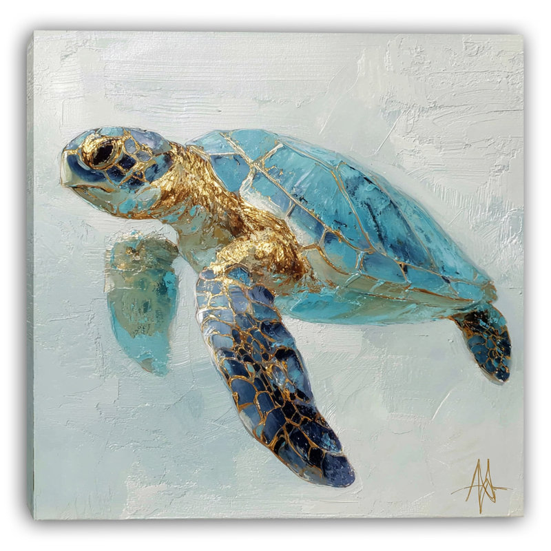 «Aqua Majesty», art mural sur toile tendue, H 20 po x l 20 po