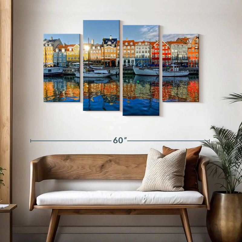 Canal Nicci Nyhavn en Europe, H 32 po x l 52 po