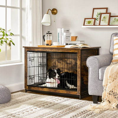 Lofland Dog Crate Furniture With Double Doors For Small To Large Dogs