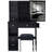 29.2" Small Size Left Drawer Desktop Vanity Table + Cushioned Stool