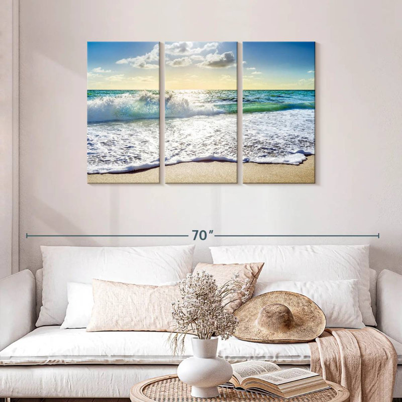 Gillard Rolling Beach Waves South Florida, H 28 po x l 45 po