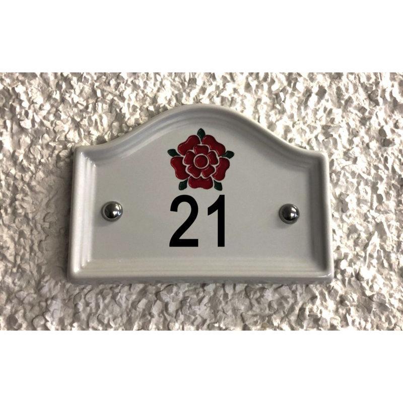 Walsham 16.5cm H Ceramic House Number, White, 21