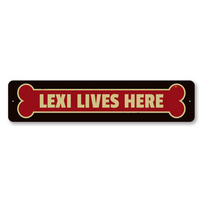 Dog Bone Custom Aluminum Sign