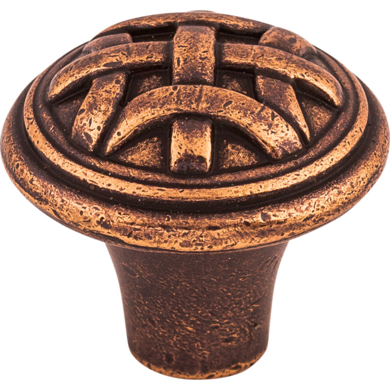 Celtic Round Knob, Old English Copper, 1" Knob Diameter
