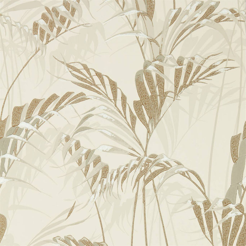 Palm House Wallpaper, Linen/Gilver