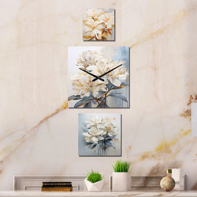 Grande horloge murale traditionnelle Lyns - Rhododendron