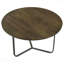 Table d'appoint naturelle avec plateau en bronze industriel