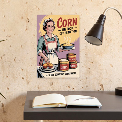 Retro Corn Meal Woman Classic Retro Vintage Wall Art