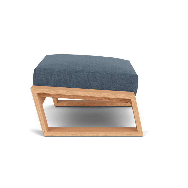 Pursuit Rectangle Outdoor Ottoman Patio Ottoman, Deluna Aegean