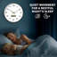 Horloge murale, cadran 12 po, analogique, à pile, avec affichage à cristaux liquides pour calendrier perpétuel et température F °, idéal pour maison moderne, chambre à coucher, cuisine, bureau (or)