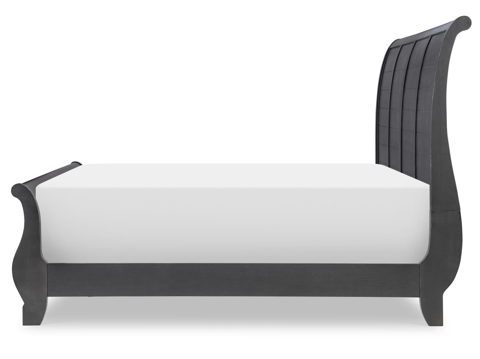 Country Living Sleigh Bed, Black, King