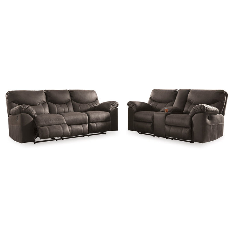 Kevinas Reclining Sofa And Loveseat, Dark Brown