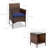 Nasrul 3-Piece Outdoor Wicker Conversation Patio Bistro Set, w/ 2 Chairs, Table-1389203124-1389203125