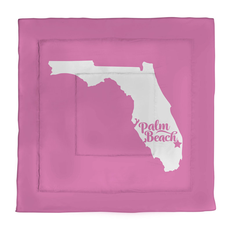 Palm Beach Polyester Comforter, Pink