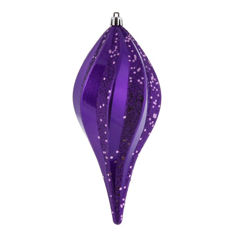 Ornement de Noël UV, 4" H x 4" W, Mauve