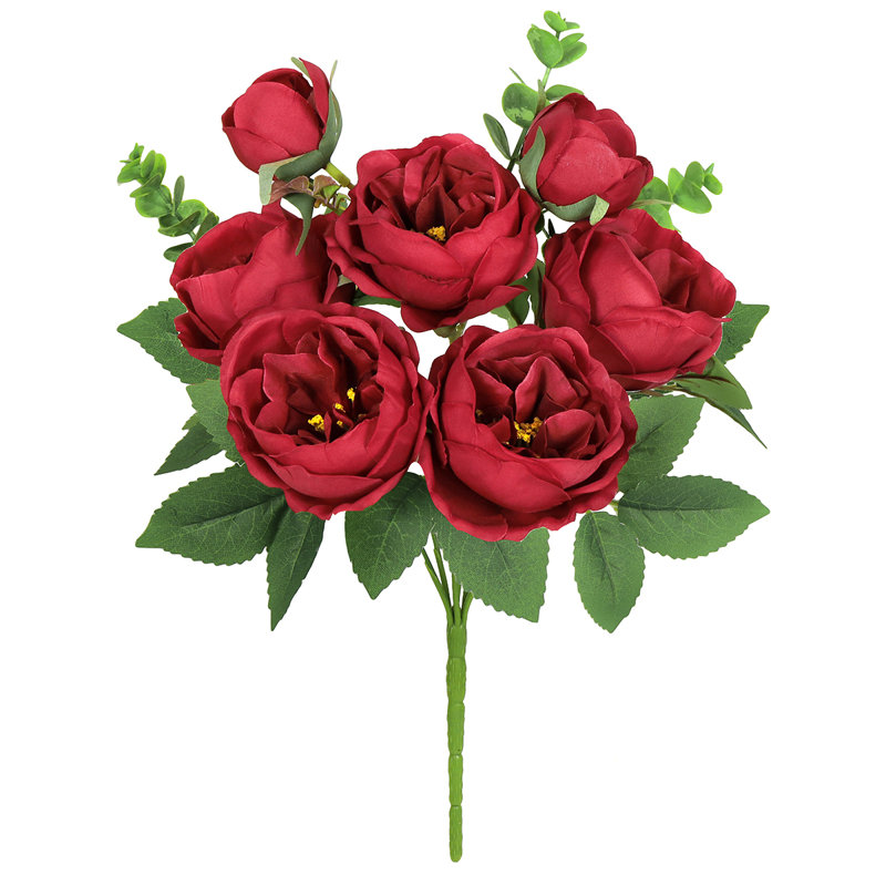 Fabric Roses Arrangement, Red