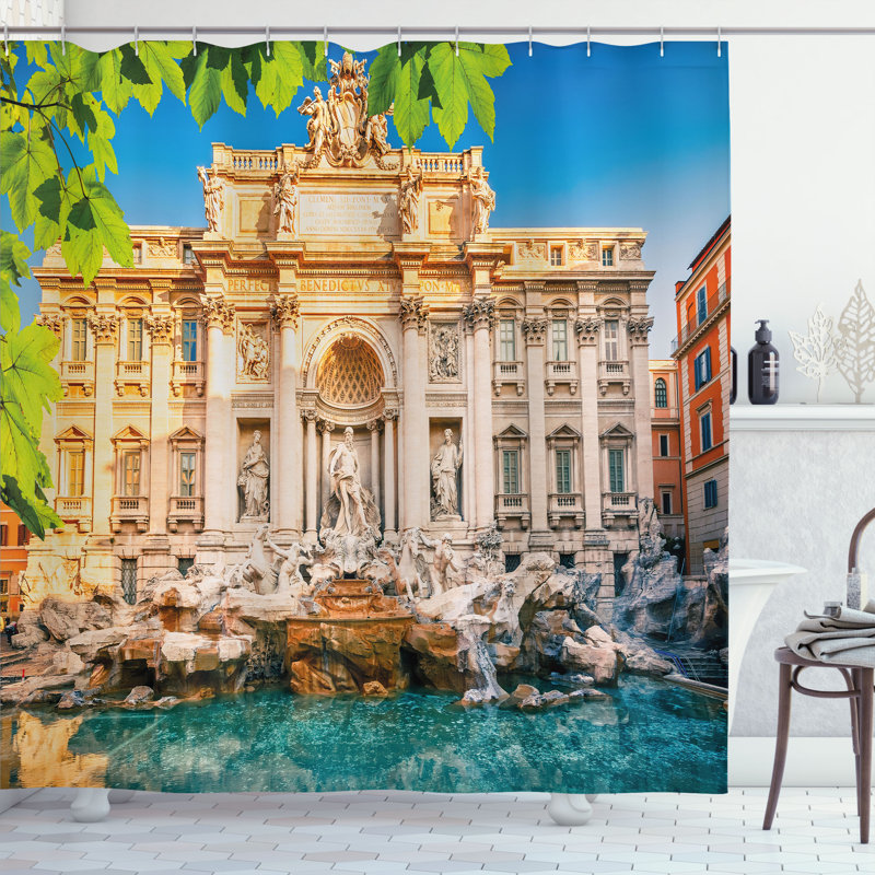 Shower Curtain with Hooks Included, 84"H x 69"W