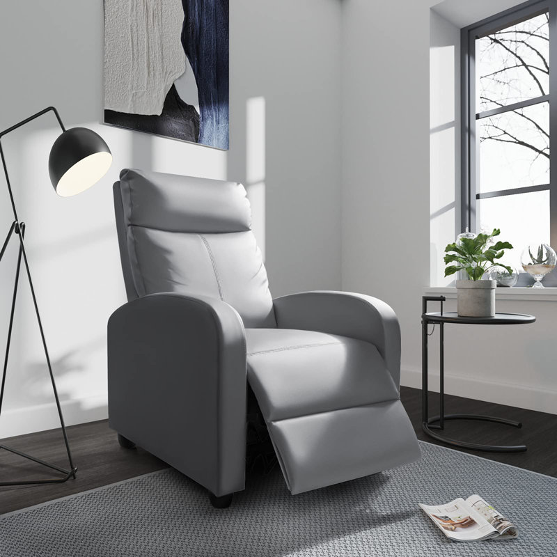 Recliner Chair with Lumbar Support, Grey