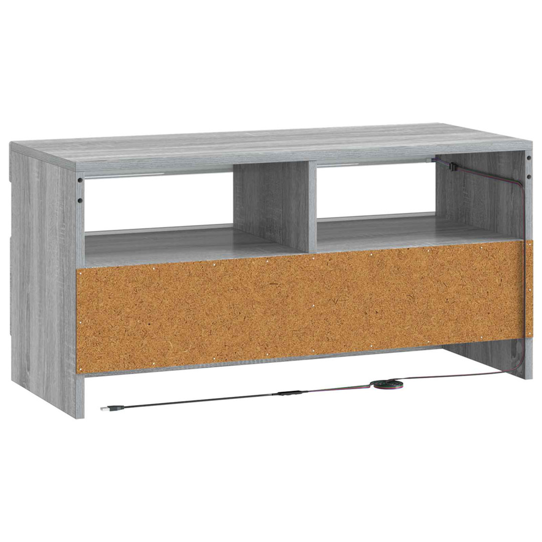 LED TV Cabinet with LED Strip Lights UTRECHT Engineered Wood Furniture