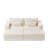 Oversized Cloud Plush Corduroy Chaise with 2 Footstools Fluffy Sleeper Loveseat for Living Room-106721577