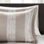 Édredon de luxe taupe 7 pièces - Chenille très grand avec oreillers inclus et lavable