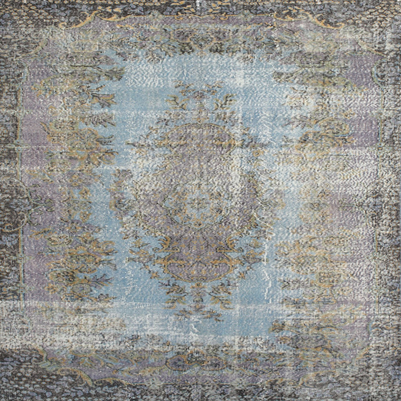 Tapis oriental gris, Carré 6 pi