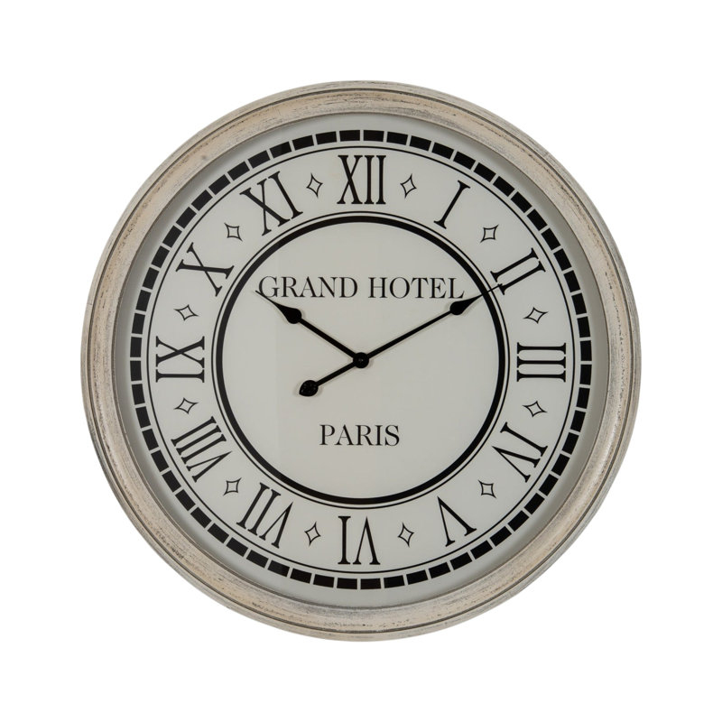 Hotel Paris Large Grey Clock With Glass