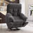 39.76" Wide Oversize Polyester Lift Assist Reclining Chair with Massage Heating & Dual Hidden Cupholders & USB & Side Pocket-364346761