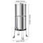 Gravity-fed Water Filter System, 2.25G 304 Stainless-Steel Countertop Water Filtration System, Reduces Lead and up to 99% of Chlorine, w/ 2 Carbon Filter, 2 Defluorination Filter, Spigot, Stand