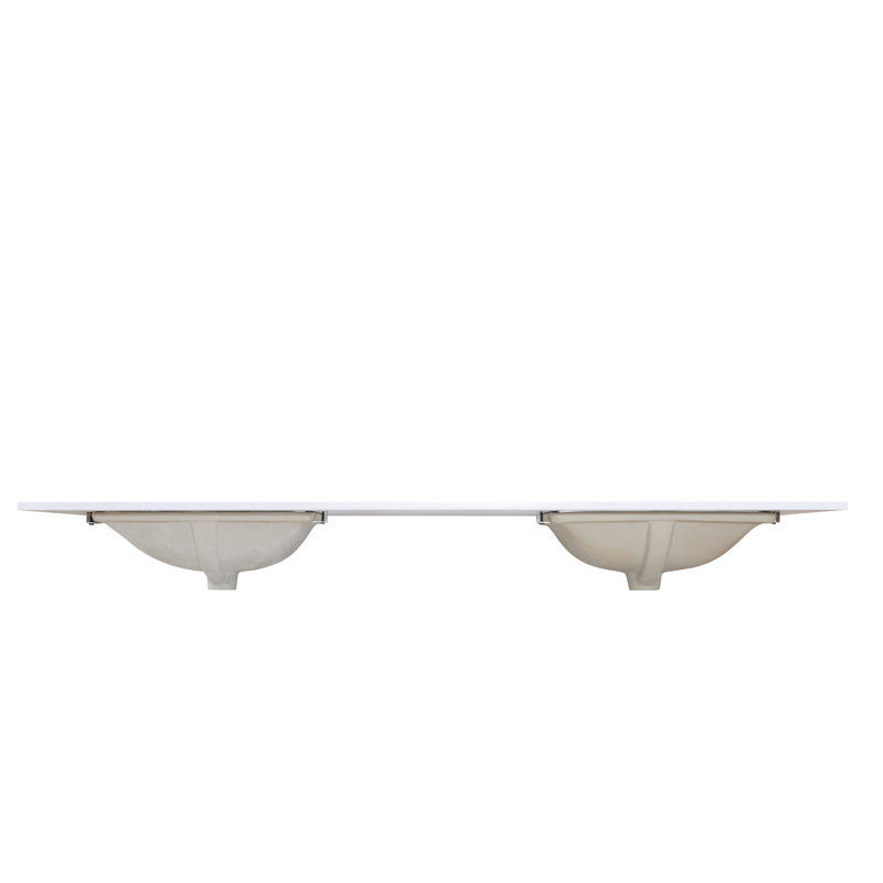 Snow White 73" Double Bathroom Vanity Top with Sinks