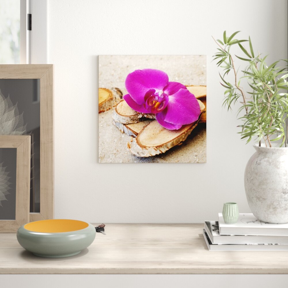 Glasbild Purple Orchid II, Fotodruck