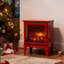 Poêle électrique 17 po avec effet de flamme 3D, rouge classique-734577849