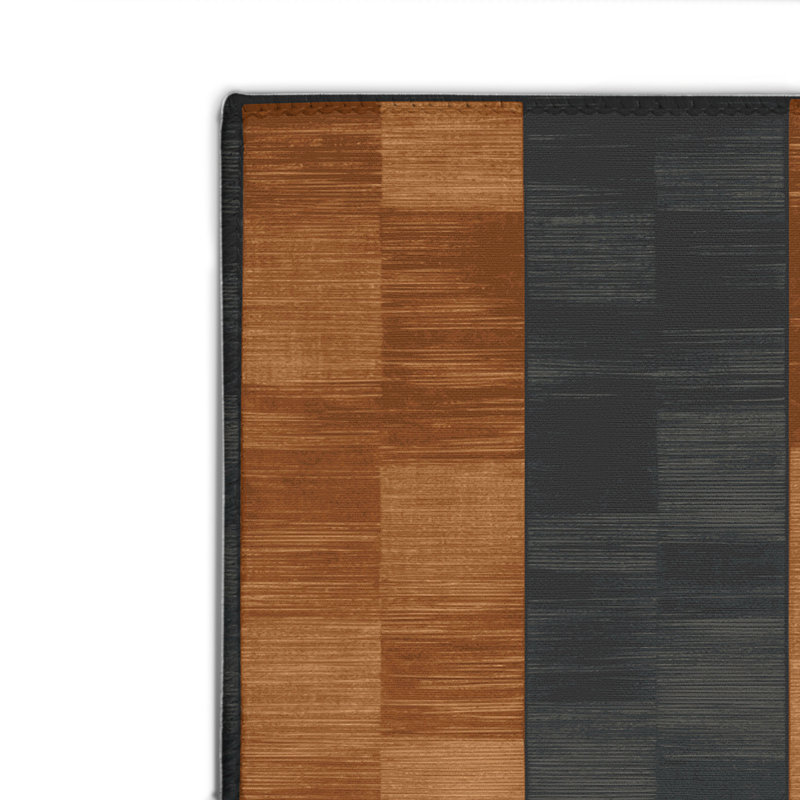 Tapis d'intérieur et d'extérieur à carreaux gris, Rectangulaire 2 pi x 3 pi