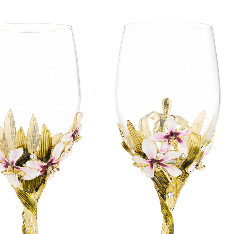 Orchid Delight Wine Glass