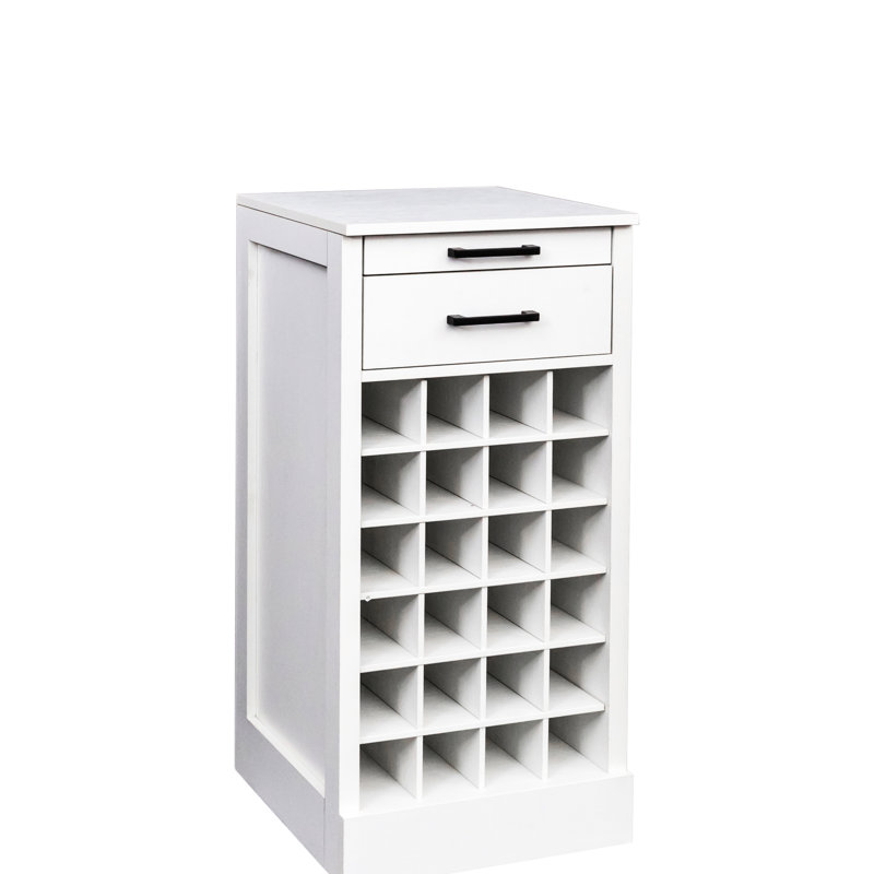 Armoire à vin en noyer brun pour 28 bouteilles - Option polyvalente et attrayante pour ranger des objets fonctionnels élégants